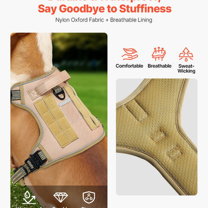Dog Harness For Large Dogs No Pull Tactical Adjustable Pet Vest - petpexi.com