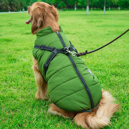 Waterproof Cotton Dog Vest – Chest-Back Winter Jacket | Petpexi