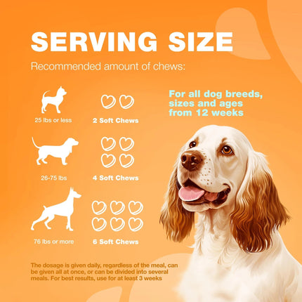 Dog Allergy Relief Chews – Anti-Itch & Skin Relief – Seasonal Allergies & Hot Spots Support – Immune Health – Salmon Oil – Free U.S. Shipping