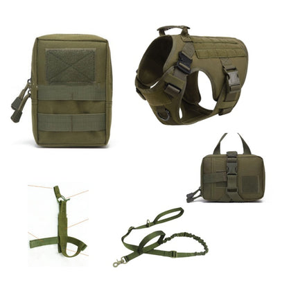 Tactical Dog Harness and Leash Set for All Breeds - Best Harness for French Bulldogs and K9 Training - petpexi.com