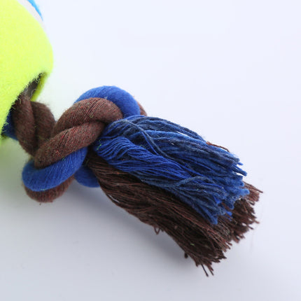 Pet Dog Toy Corduroy Tennis Ball Cotton Rope – Durable & Interactive Dog Toys | Petpexi