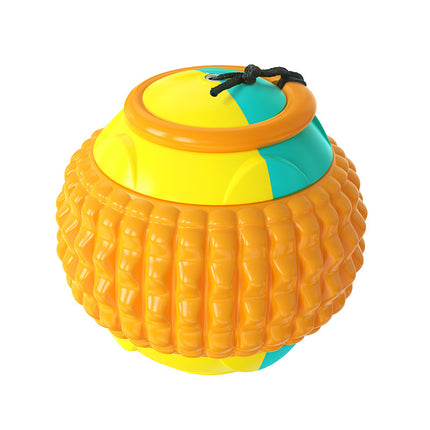 PetPexi Retractable Rope Hand Throwing Ball Dog Toy - Teeth Cleaning & Interactive Play