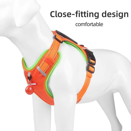Nylon No Pull Breathable Reflective Dog Harness Vest – Adjustable Outdoor Training & Running | Petpexi