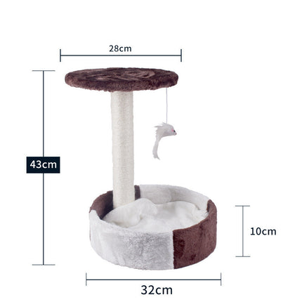 Cat Climbing Frame Litter Tree with Integrated Grab – Solid Wood Stylish Design | Petpexi