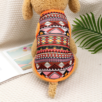 Ethnic Style Teddy Vest for Small Dogs – Cozy, Colorful & Cute | Petpexi