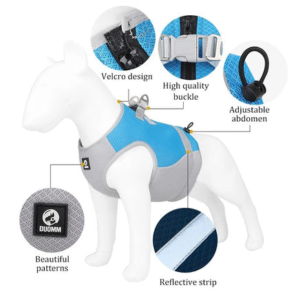 Summer Pet Dog Cool Clothes Traction Vest – Breathable Ice Silk, Casual Style | PetPexi