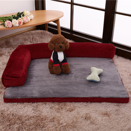 Corduroy Pet Sofa - Luxury Dog Bed for Ultimate Comfort | PetPexi