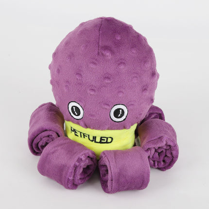 Festive Dog Snuffle Toy Plush Octopus Puzzle - Interactive Chew Toy with Slow Feeder