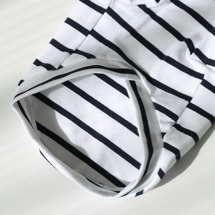 Striped Pet Hoodie for Dogs & Cats – Cozy Polyester Sweater with Hood