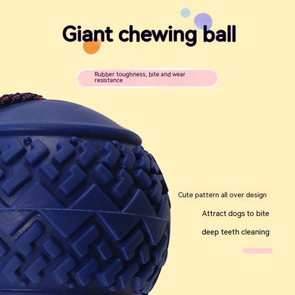 Interactive Dog Chew Ball with Rope – Teething & Training Toy | petpexi.com