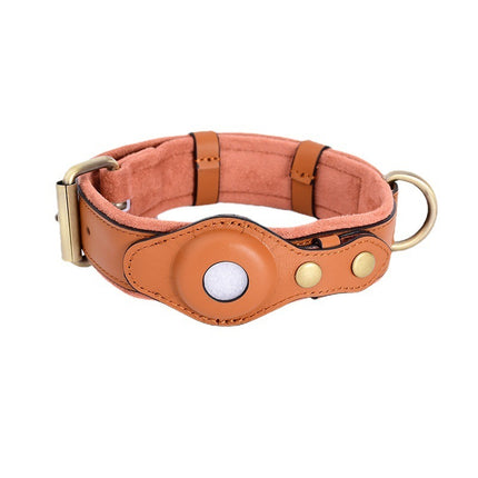 Tracker GPS Protective Case Pet Dog Anti-Lost Collar – Premium Leather AirTag Holder