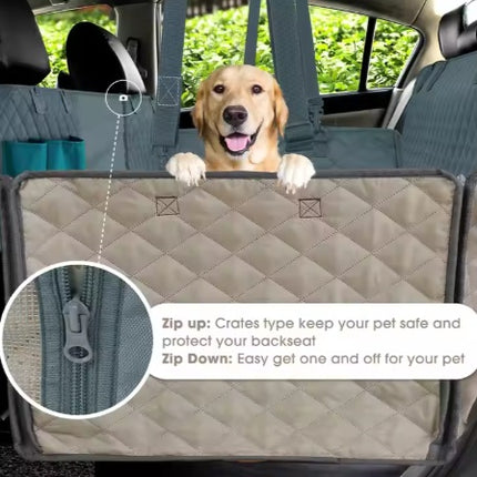 Waterproof Pet Car Seat Cover Hammock – Non-Slip, Durable & Machine Washable