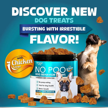 No Poo Chews for Dogs – Stop Poop Eating Behavior with Probiotics & Digestive Enzymes – 180 Soft Chews | www.petpexi.com