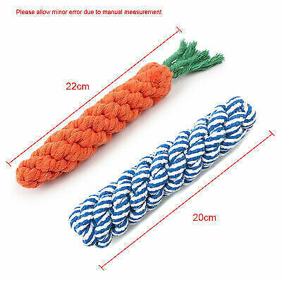 15X Tough Dog Toys Bundle Chew Rope Knot Ball Squeakers Pet Puppy Teething - Petpexi