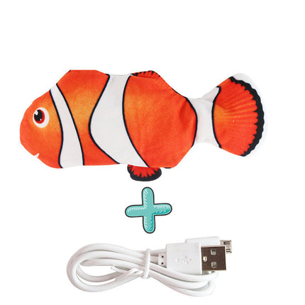 Interactive Plush Fish Cat Toy – Realistic Bite & Kick Play | PetPexi