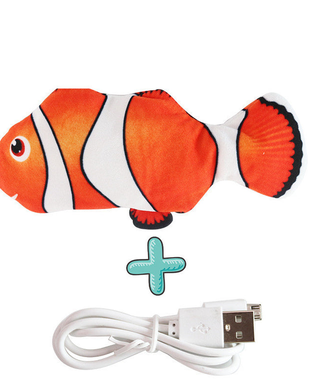 Interactive Plush Fish Cat Toy – Realistic Bite & Kick Play | PetPexi