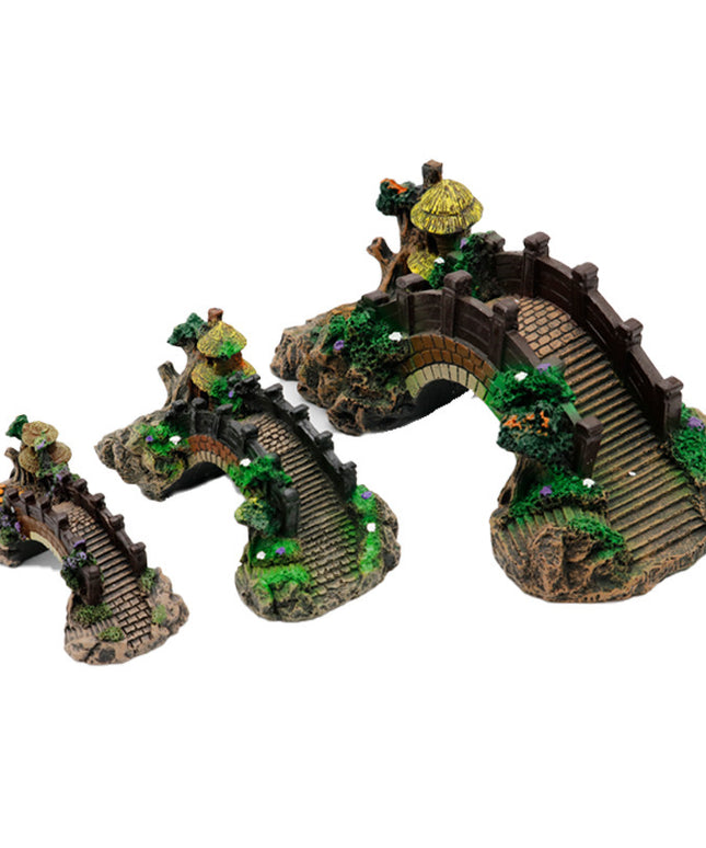 Aquarium Landscape Bridge – Durable Resin Fish Tank Decoration | PetPexi