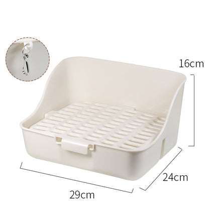 Rabbit Litter Box Bunny Corner Toilet Box Potty Trainer for Hamster, Guinea Pig, Ferret, Rat, Chinchilla Cage Pan