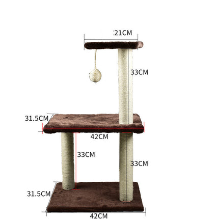 Cat Climbing Frame Litter Tree with Integrated Grab – Solid Wood Stylish Design | Petpexi