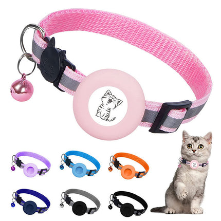Apple Airtag Tracker Protective Cover with Reflective Bell Collar – Anti-Lost Pet Positioning | www.petpexi.com