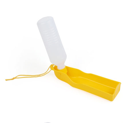 Portable Dog Water Bottle with Built-In Bowl – 500ml Travel Feeder | Petpexi