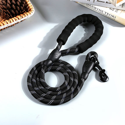 Reflective Nylon Round Rope Dog Leash – Durable Traction Belt in Multiple Colors | Petpexi