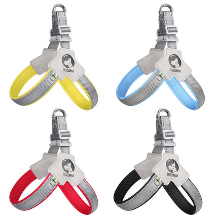 New Dog Breast Strap Saddle Harness – Breathable Reflective Suspenders with Hand Holding Rope | Petpexi