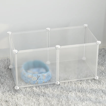Small Dog Indoor Home Isolation Fence Cage - 11-Piece Door Fence for Dogs