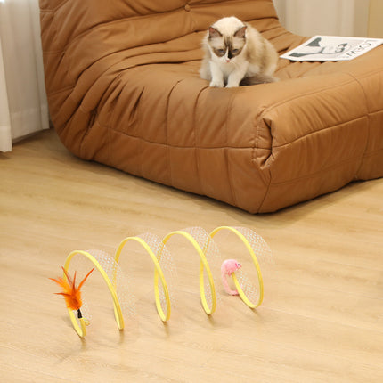 Foldable Cat Tunnel with Mouse-Shaped Toys & Sisal Balls – Interactive Kitten Play Set | Petpexi