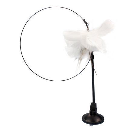 Cat Funny Stick with Feather & Bell – Interactive Suction Cup Cat Toy | Petpexi