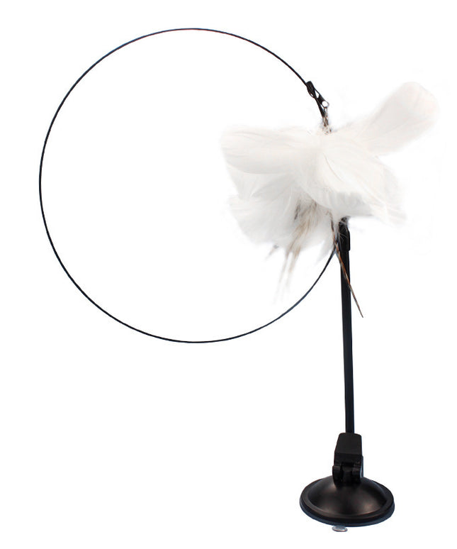 Cat Funny Stick with Feather & Bell – Interactive Suction Cup Cat Toy | Petpexi