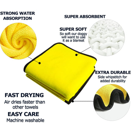 Quick-Drying Dog Towels for Dogs & Cats – Super Absorbent Soft Microfiber | Petpexi