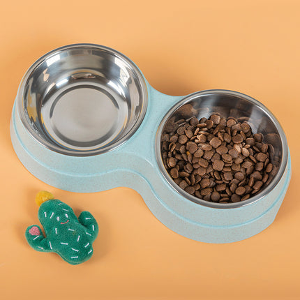 Double Pet Bowls – Stainless Steel Food & Water Feeder for Dogs & Cats | Petpexi