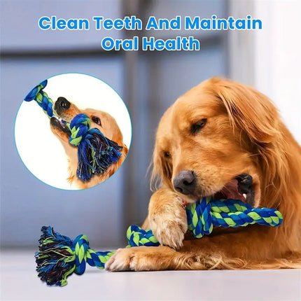 Heavy-Duty Rope Knot Chew Toy for Large Breeds from Petpexi, a durable, interactive cotton rope toy for dogs.