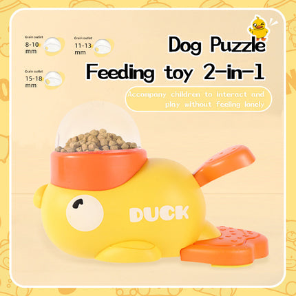 Duck Puzzle Dog Feeder – Interactive Treat Dispenser Toy | petpexi.com