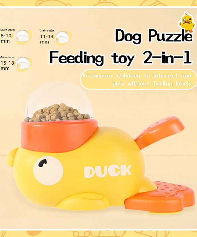 Duck Puzzle Dog Feeder – Interactive Treat Dispenser Toy | petpexi.com