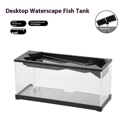 Premium Acrylic Lazy Aquarium with Built-In Filter, Heater & LED Lighting – Small | www.petpexi.com