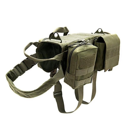 Ihrtrade Tactical Dog Harness Molle System Vest Adjustable Military for Small Large Dogs - Best Harness for French Bulldogs, Puppy Harness - petpexi.com