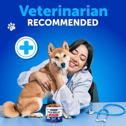 Dog Allergy Relief Chews - Itch Relief & Immune Support for Dogs, 120 Soft Treats