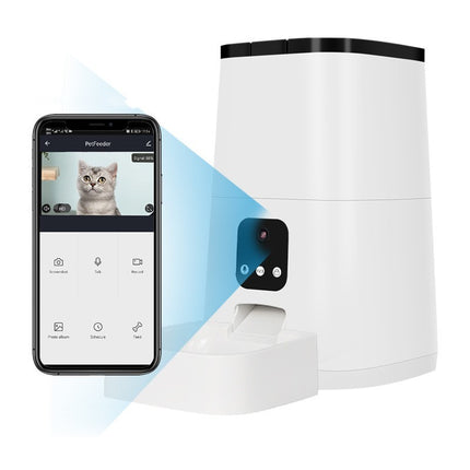 Intelligent 5L Fully Automatic Pet Feeder for Cats & Dogs – App Controlled | 5G Video & Button Versions | Fast Free USA Shipping | petpexi.com