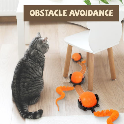 Interactive Cat Ball Toy with Cord Mouse, 2025 Smart Self-Rolling Pet Toy