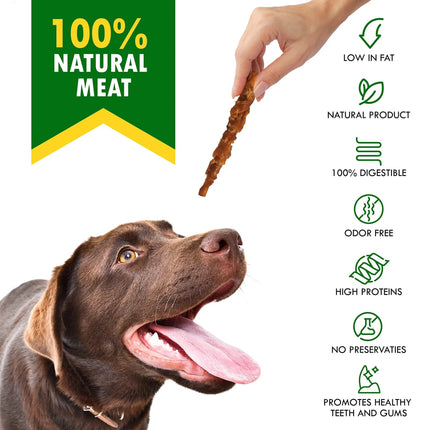 Smoked Rawhide Sticks Wrapped with Chicken – Grain-Free, Organic Chew Treats for Dogs | Free Shipping in the U.S. | PetPexi