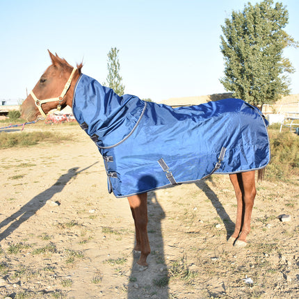 Winter Padded Cotton Horse Jacket with Bib - Premium Comfort & Warmth