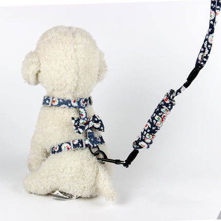 Creative Floral Japanese Style Cat Leash - Adjustable Cotton Leash for Cats - petpexi.com