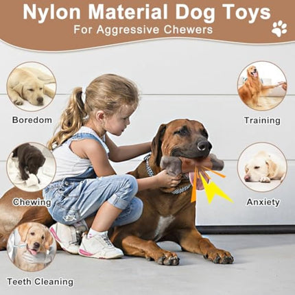 Indestructible Bacon-Flavored Dog Chew Toy for Aggressive Chewers - Large Breed