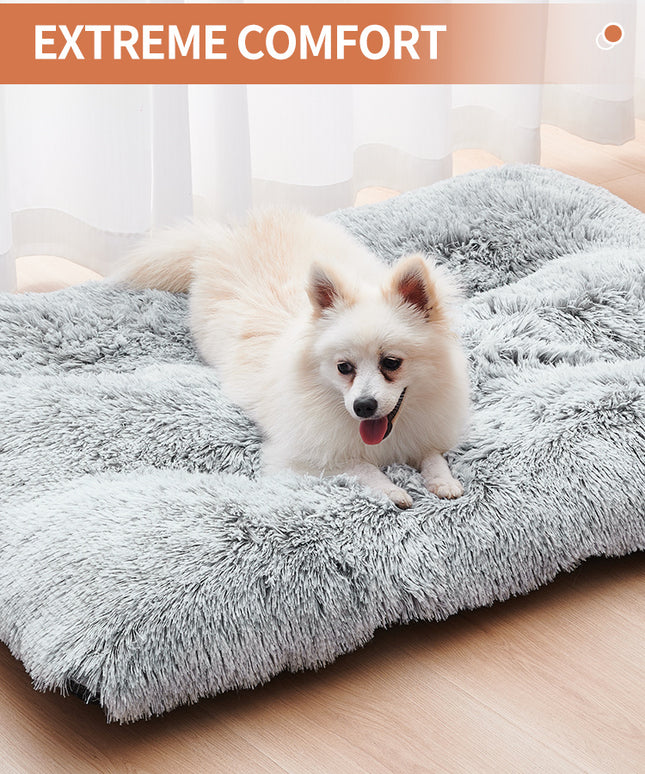 Washable Large Dog Sofa Bed Mats - Long Plush Pet Kennel, Multiple Sizes | PetPexi