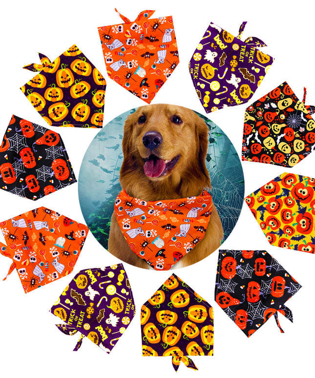 Halloween Dog Bandanas – Stylish Printed Skirt Scarves for Dogs | Petpexi