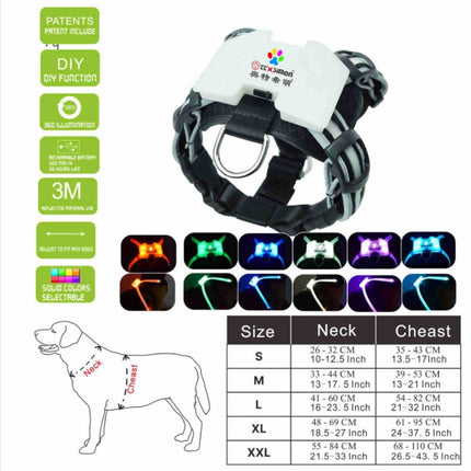 LED Luminous Anti-lost Anti-car Accident Warning Flashing Dog Harness - petpexi.com
