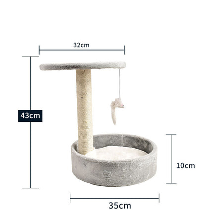 Cat Climbing Frame Litter Tree with Integrated Grab – Solid Wood Stylish Design | Petpexi