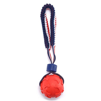 Interactive Dog Chew Ball with Rope – Teething & Training Toy | petpexi.com